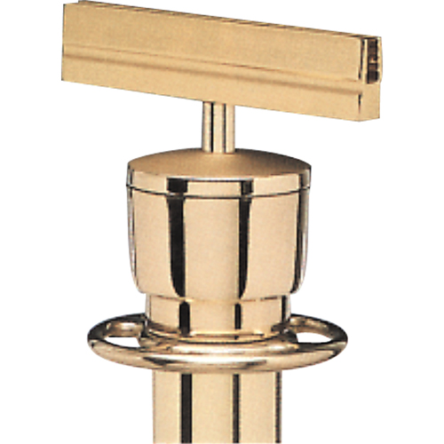Sign Bracket for Portable Post, Polished Brass Fastek