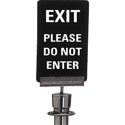 "Exit: Please Do Not Enter" Crowd Control Sign, 11" x 7", Plastic, English Fastek