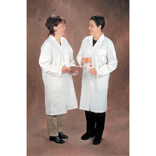 Lab Coats, Poly-Cotton, Small, White Fastek