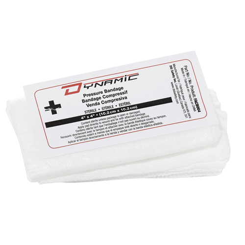 Dynamic Compress Bandage In Bag, 4" L x 4" W Fastek