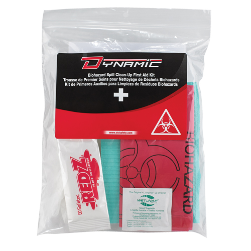 Dynamic Biohazard Spill Clean-Up First Aid Kit, Class 1 Medical Device, Resealable Plastic Bag Fastek