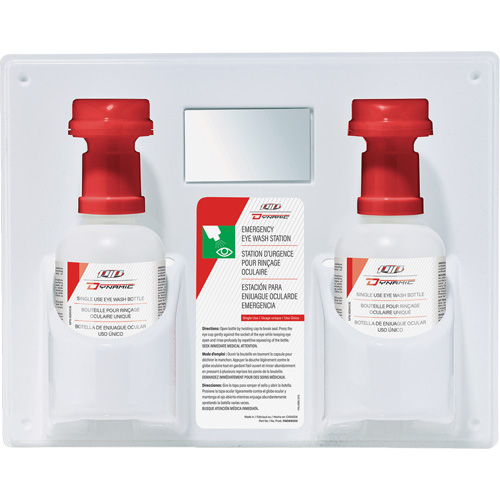 Dynamic Single-Use Eyewash Station with Isotonic Solution, Double Fastek