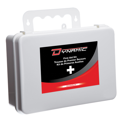 Trousse de premiers soins pour bureau Dynamic, Dispositif m&eacute;dical Classe 1, Boîte en plastique Fastek