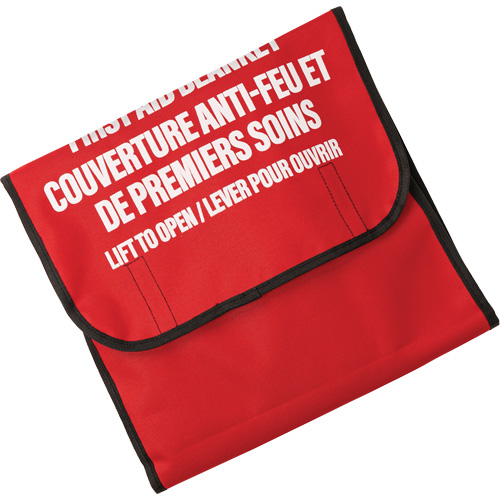 Couverture anti-feu avec sac de nylon Dynamic, Laine, 60" lo x 71" la Fastek