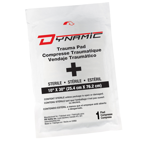 Pansement de trauma Dynamic, Tampon, 10" lo x 30" la, St&eacute;rile, Dispositif m&eacute;dical Classe 1 Fastek