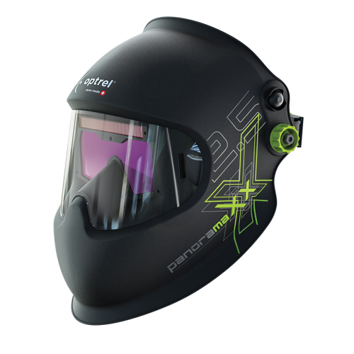 Panoramaxx Welding Helmet, 6.3" L x 2.3" W View Area, 2.5/5 - 12 Shade Range, Black Fastek