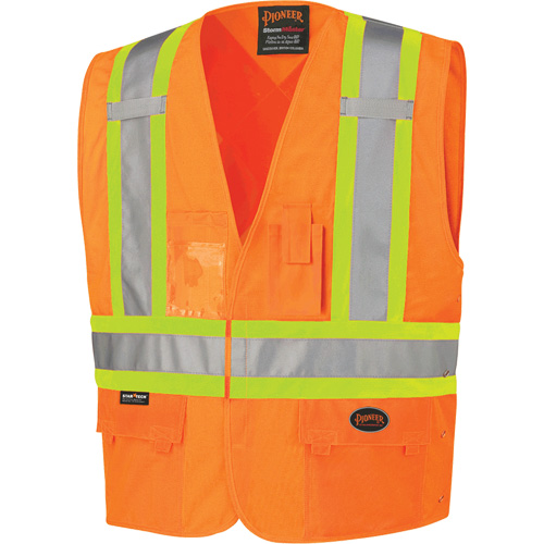 134 Veste de s&eacute;curit&eacute;, Orange haute visibilit&eacute;, Grand/T-Grand, Polyester Fastek