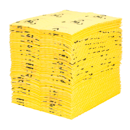 Premium Caution Pads, Universal, 15" x 18", 24.4 gal. Absorbancy Fastek