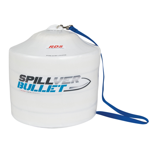 Spillver Bullet Hazmat Boom, Hazmat, 50' L x 5" W, 14 gal. Absorbancy Fastek