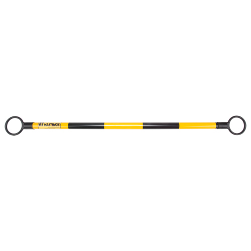 Telescopic Barricade Bar, 85" Extended Length, Black/Yellow Fastek