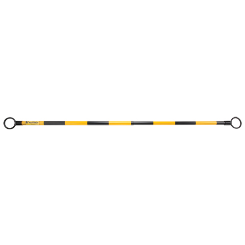 Telescopic Barricade Bar, 85" Extended Length, Black/Yellow Fastek
