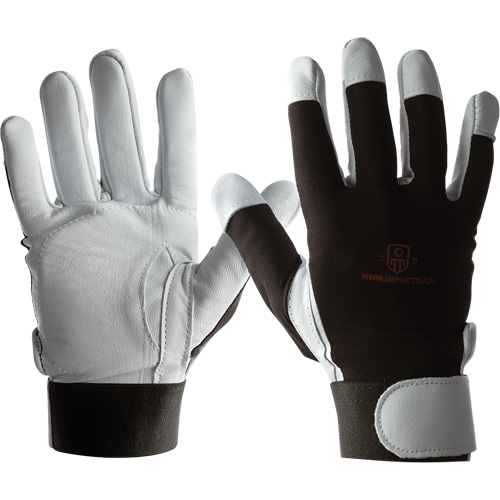 Gants IMPACTO AIRGEL, Taille Grand, Paume Cuir perl&eacute; Fastek