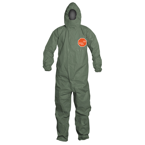 Tychem&reg; 2000 SFR Protective Coveralls, Small, Green Fastek
