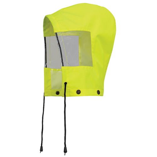 6037H Capuchon pour manteau de s&eacute;curit&eacute; imperm&eacute;able pour le contr&ocirc;le de la circulation, Jaune lime haute visibilit&eacute;, Polyester Fastek