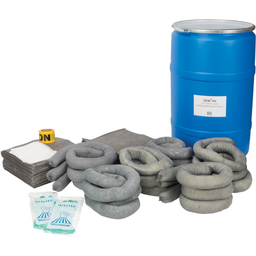 Spill Kit, Universal, Drum, 55 US gal. Absorbancy Fastek