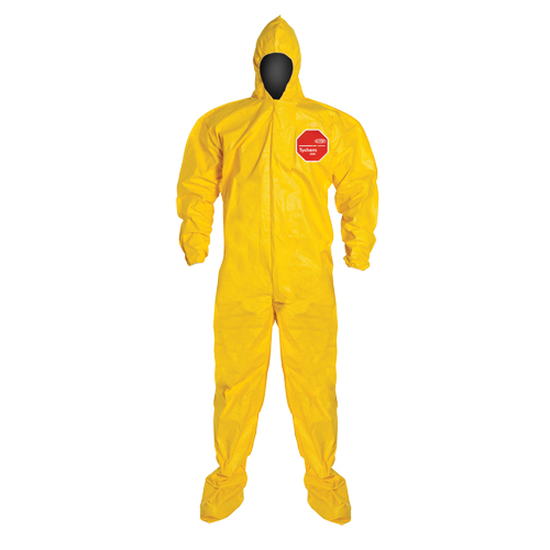 Coveralls, Medium, Yellow, Tychem&reg; 2000 Fastek
