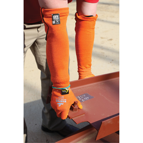 Memphis&reg; Sleeves, Kevlar&reg;, 18", ASTM ANSI Level A5, Orange Fastek
