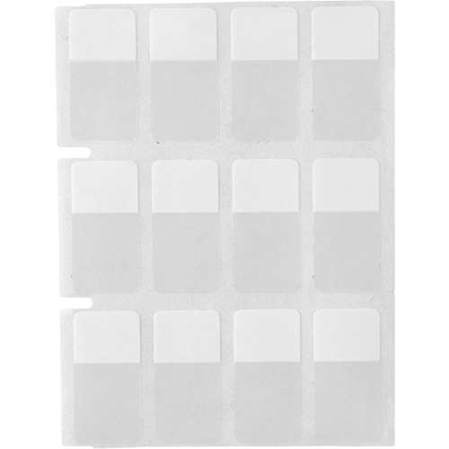 &eacute;tiquettes autoplastifiantes pour c&acirc;bles & fils de s&eacute;rie Core, Vinyle, 0,5" lo x 0,75" h, Transparent Fastek