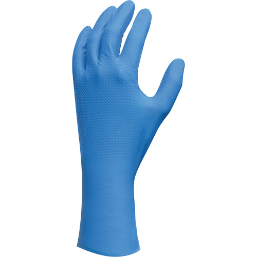 Lightweight Gloves, 7/Small, Nitrile, 9-mil, Powder-Free, Blue Fastek