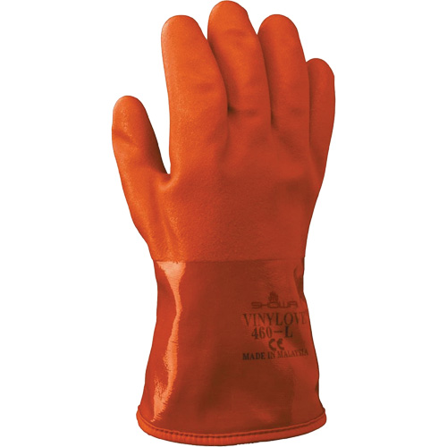 Gants &agrave; double enduit Atlas 460, Taille Moyen/8, 12" lo, PVC, Doublure en Acrylique/Coton, 130-mil Fastek