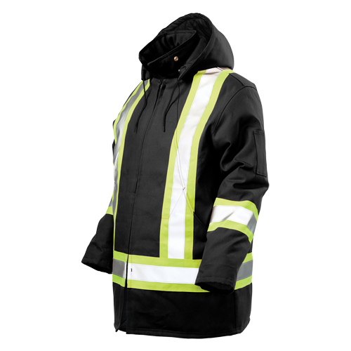 Safety Parka, Black, Large Fastek