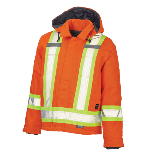 Manteau de s&eacute;curit&eacute;, Orange haute visibilit&eacute;, Grand Fastek