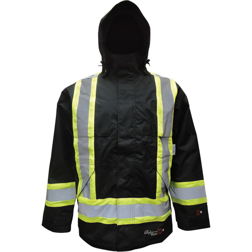 Insulated Jacket, Polyester/Polyurethane, Black, Small Fastek
