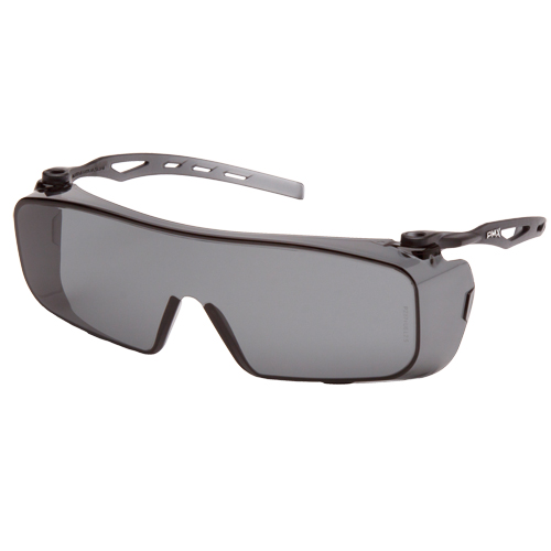 Lunettes de s&eacute;curit&eacute; Cappture OTG, Lentille Grise/fum&eacute;e, Antibu&eacute;e, ANSI Z87+/R&eacute;pond ou surpasse la norme CSA Z94.3 Fastek