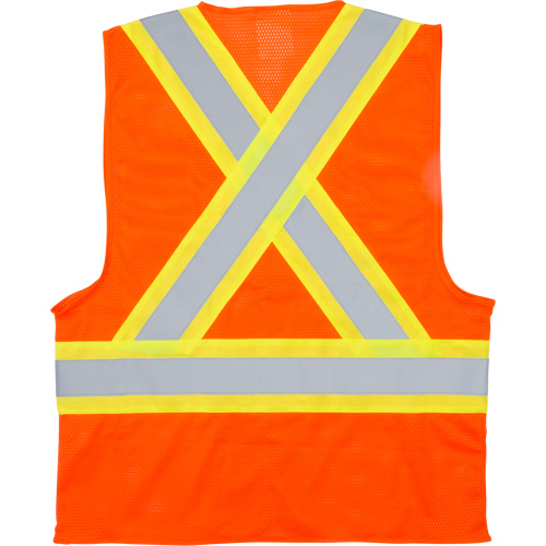Veste de s&eacute;curit&eacute; pour la circulation, Orange haute visibilit&eacute;, 2T-Grand, Polyester Fastek