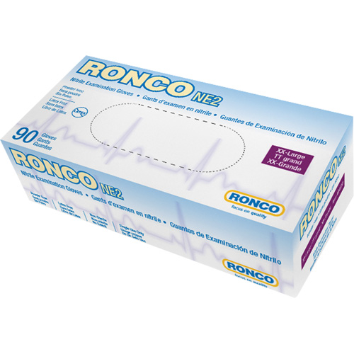 Disposable Gloves, 2X-Large, Nitrile, 4-mil, Powder-Free, Blue Fastek