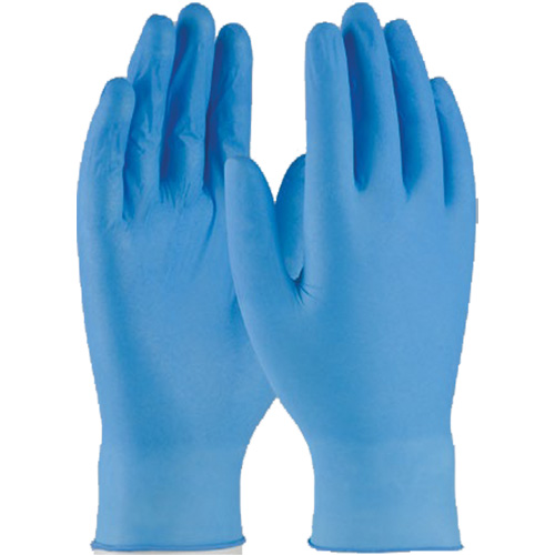 Disposable Gloves, X-Large, Nitrile, 4-mil, Powder-Free, Blue Fastek