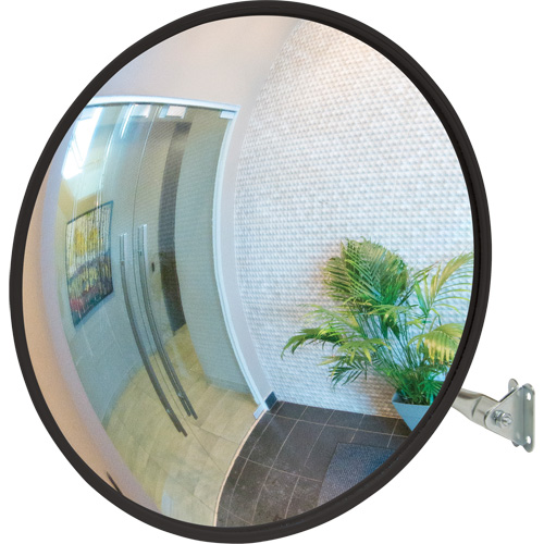 Convex Mirror with Telescopic Arm, Indoor/Outdoor, 12" Diameter Fastek