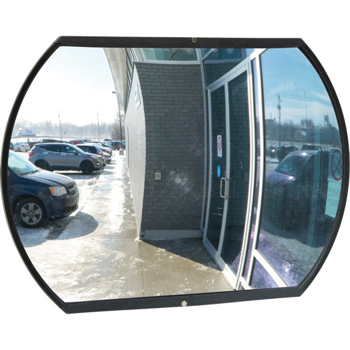 Miroir convexe rectangulaire/rond avec support, 20" h x 30" la, Int&eacute;rieur/Ext&eacute;rieur Fastek