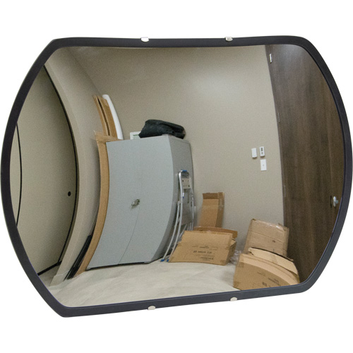 Roundtangular Convex Mirror with Bracket, 12" H x 18" W, Indoor/Outdoor Fastek
