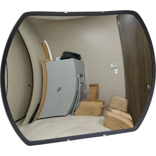 Roundtangular Convex Mirror with Bracket, 20" H x 30" W, Indoor/Outdoor Fastek