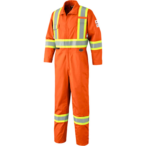 7702 FR Hi-Vis Safety Coveralls, Size 36, Orange Fastek