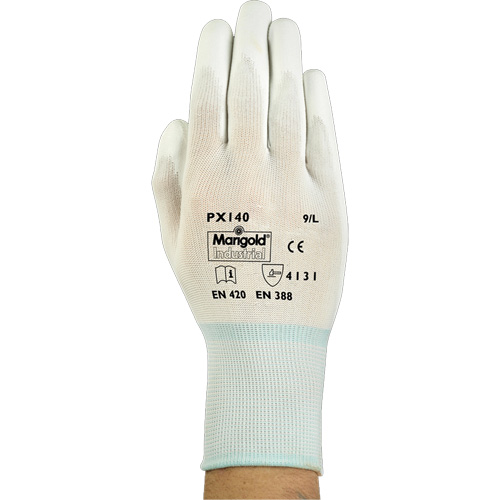 PX140 Coated Gloves, 6/X-Small, Polyurethane Coating, 15 Gauge, Nylon Shell Fastek