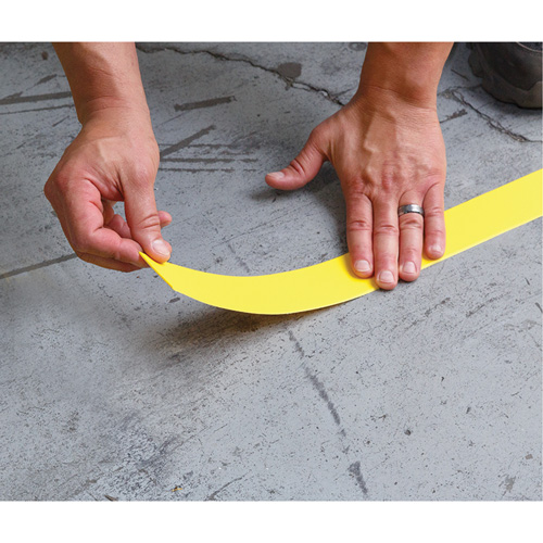 Tough-Mark Heavy-Duty Floor Marking, Rectangle, 48" L x 3" W, Yellow, Polyethylene Fastek