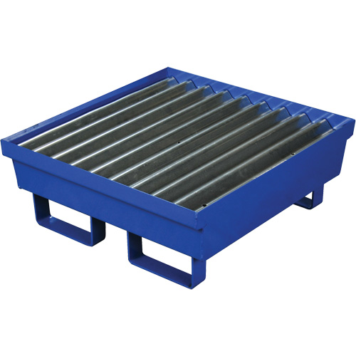 Steel Spill Containment Pallet, 17 US gal. Spill Capacity, 27" x 25.75" x 6" Fastek