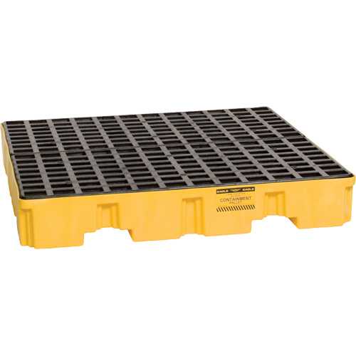 Spill Containment Pallet, 66 US gal. Spill Capacity, 51.5" x 51.5" x 8" Fastek