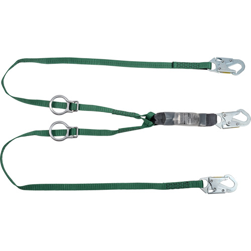 V-Series Lanyard, 3', Rebar Hook Center, Snap Hook Leg Ends, Polyester Fastek