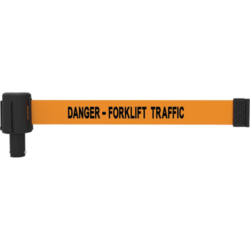 Cassettes de banni&egrave;re PLUS, Danger - Forklift Traffic, 15', Ruban Orange Fastek