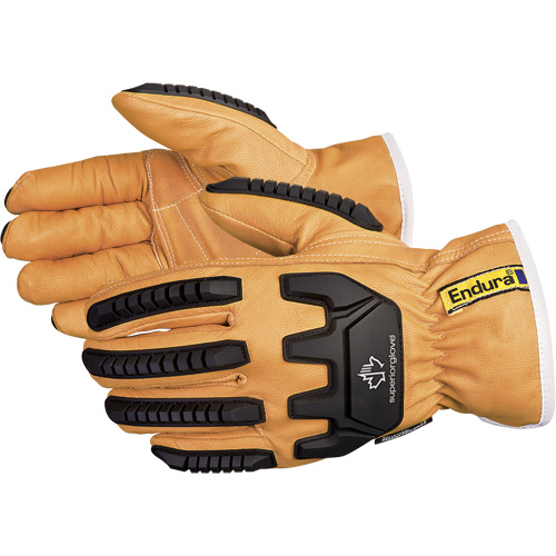 Endura&reg; Anti-Impact Driver's Gloves, X-Small, Grain Goatskin Palm, Thinsulate Inner Lining Fastek