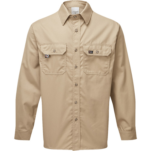 Chemise de travail de luxe 7 oz UltraSoft, Moyen (grande taille), Khaki Fastek
