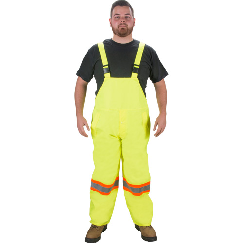 RZ1000 Rain Bib Pants, Polyester, Small, High Visibility Lime-Yellow Fastek