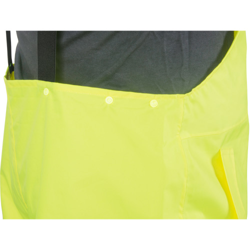 RZ1000 Rain Bib Pants, Polyester, Small, High Visibility Lime-Yellow Fastek