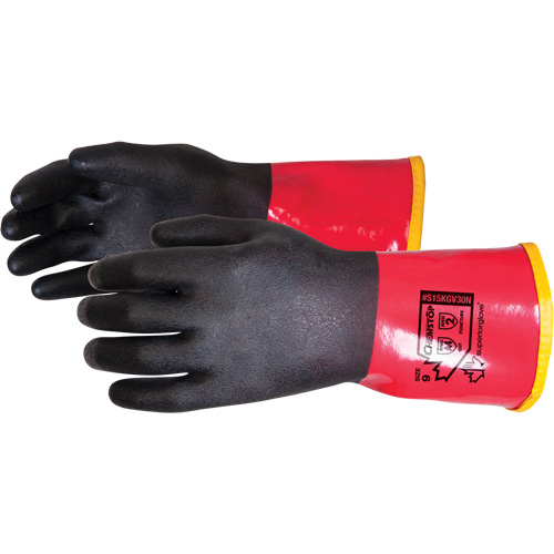 Gants extr&ecirc;mement confortables ChemStop, Taille 7, 12" lo, Nitrile/PVC, 30 mils Fastek