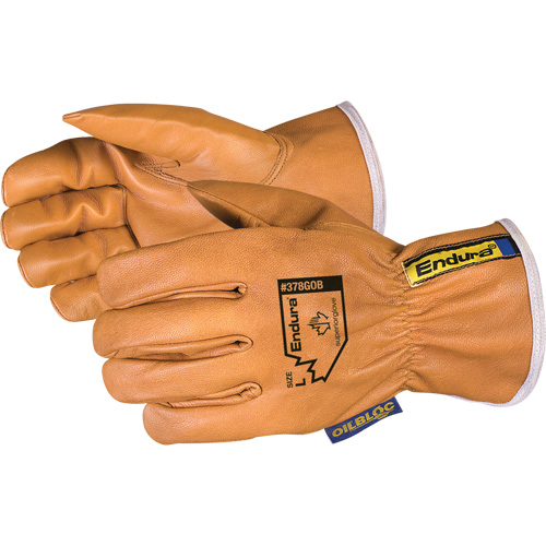 Gants de conducteur Oilbloc Endura, Petit, Paume en Cuir fleur de ch&egrave;vre Fastek