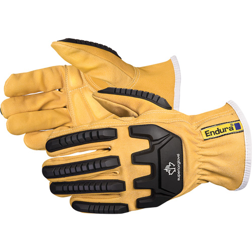 Endura&reg; Anti-Impact Driver's Gloves, X-Small, Grain Goatskin Palm, Kevlar&reg; Inner Lining Fastek
