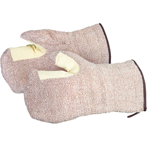 CoolGrip&reg; Baker's Mitts, Terry Cloth, Large, Protects Up To 446° F (230° C) Fastek